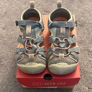 Keen Kids Gray and Pink Sandals size 12